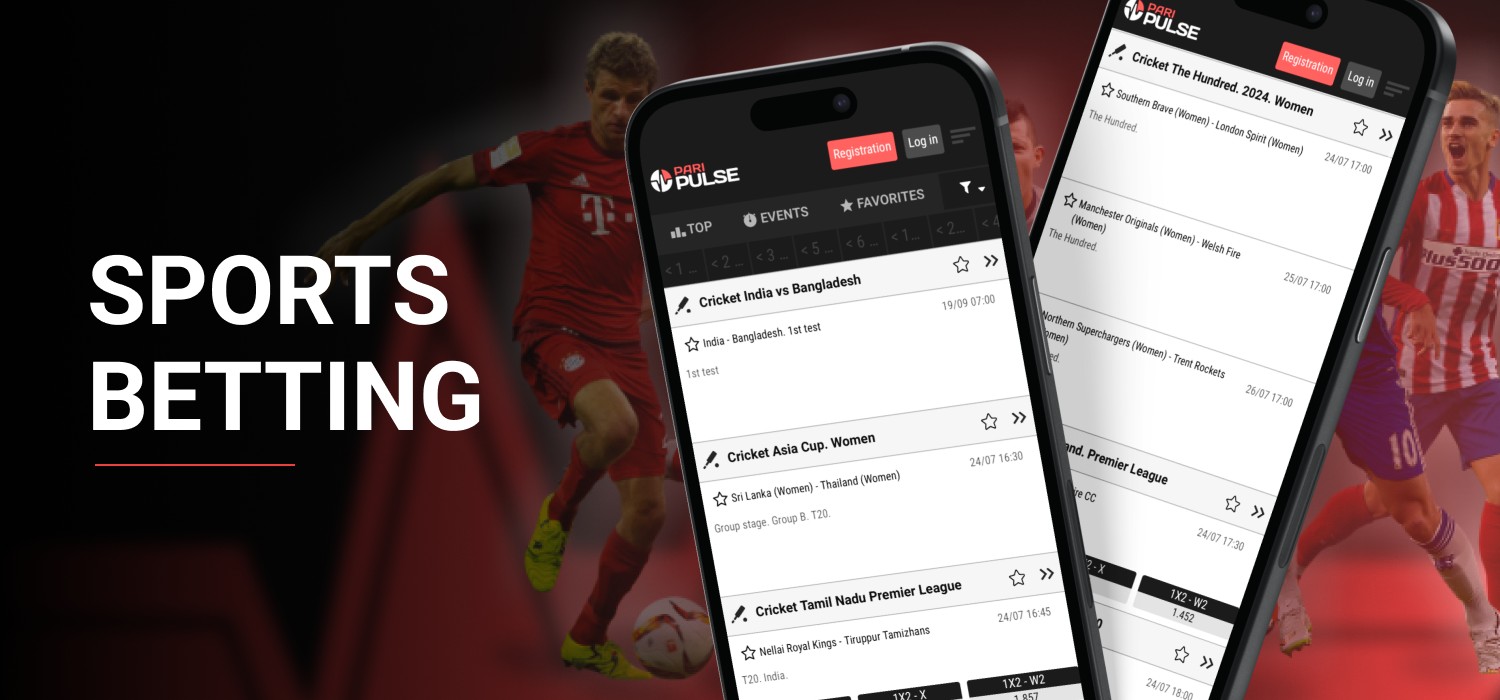 sports betting in the mobile application